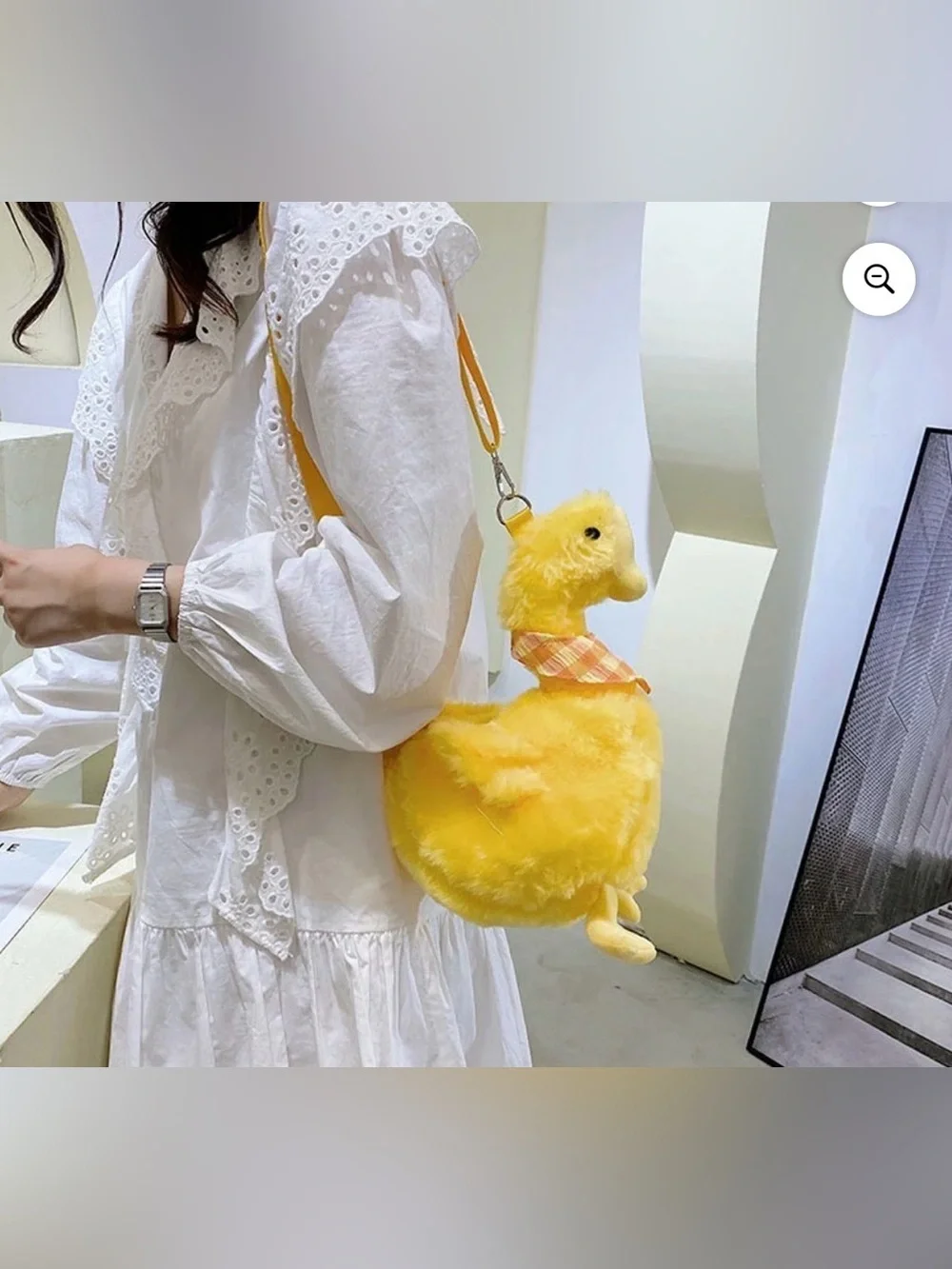 NWT Yellow Plush Duck Crossbody Novelty Bag Purse